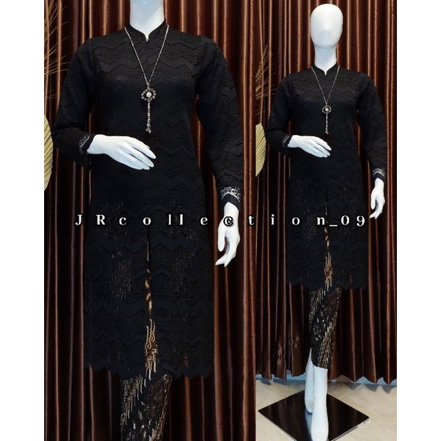 ( C O D ) Setelan Kebaya Tunik Brokat / Kebaya Retseting Depan BUSUI / Kebaya Modern / KEBAYA