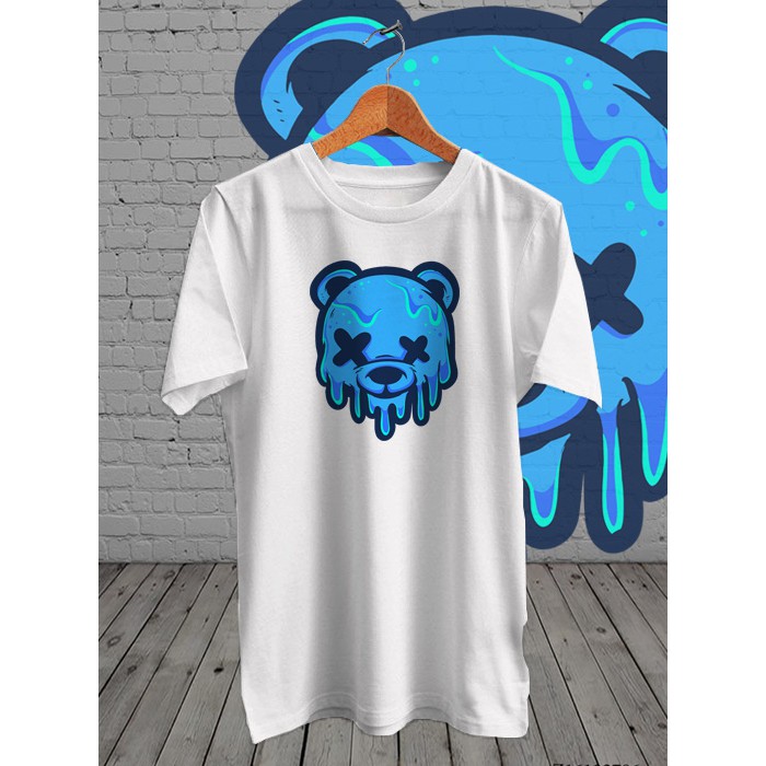 KAOS DISTRO DIGITAL PRINT BERUANG BIRU