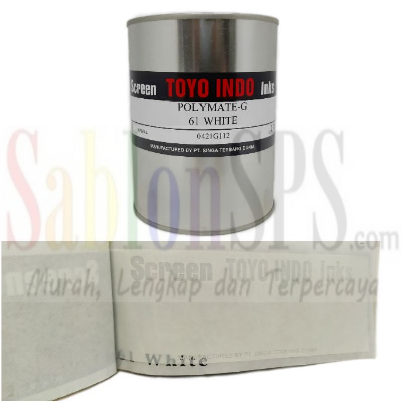 TINTA TOYO POLYMATE WHITE G61 PUTIH TINTA SABLON PLASTIK 1kg