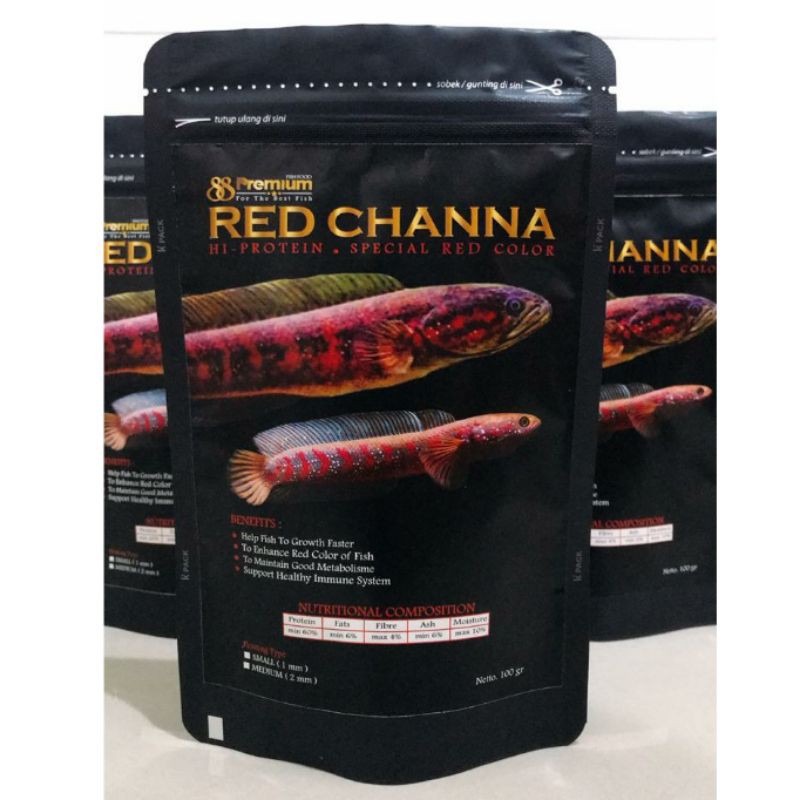 Pelet Ikan PREMIUM 88 RED CHANNA