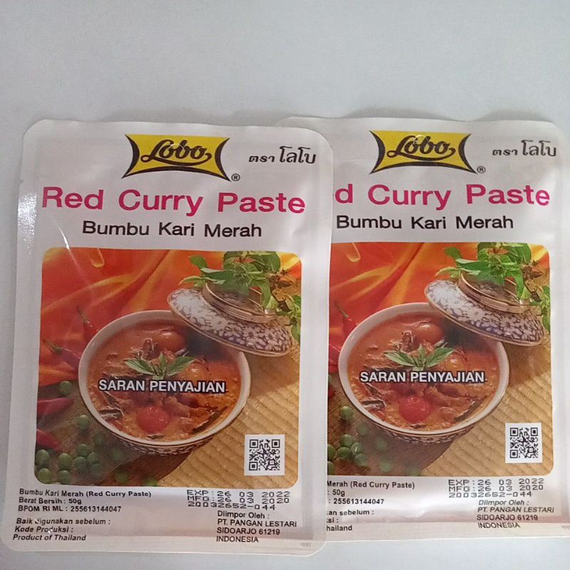 

LOBO RED CURRY PASTE BUMBU KARI MERAH 50g-TASYA KITCHEN