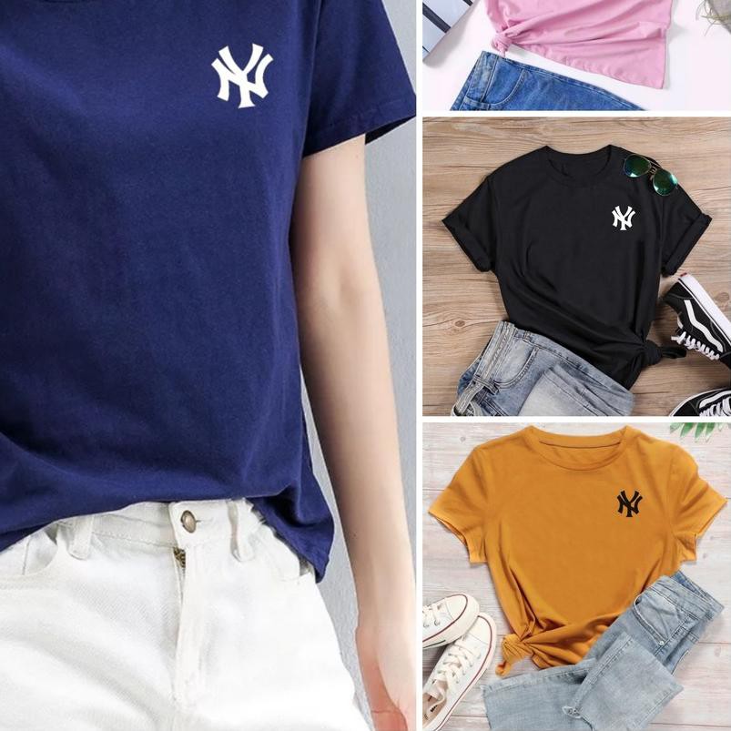 ➵ Kaos Wanita LOGO NY / Tshirt Wanita / Atasan Wanita / Baju Wanita Kaos Tumblr Tee ✼