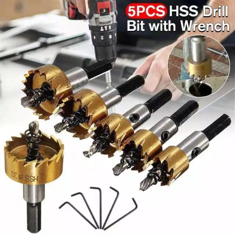 Mata Bor Hole Cuter HSS / Drill Bit Hole Saw Set High Quality 16 - 30mm