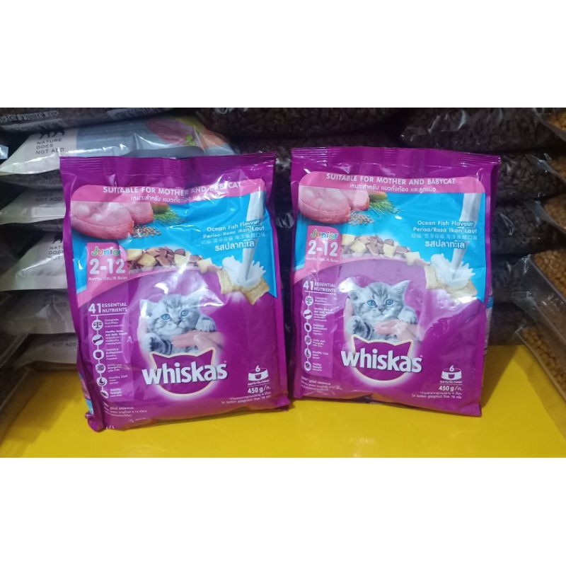 whiskas junior ocean fish 450gr dry food