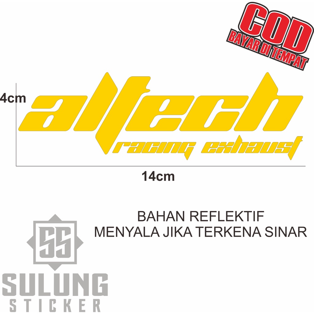 Cutting Sticker Variasi ALTECH Knalpot RX KING Bahan Premium Stiker Aksesoris Keren Terbaru