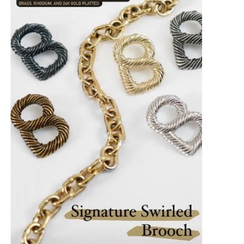 Buttonscarves Signature Swirled Brooch