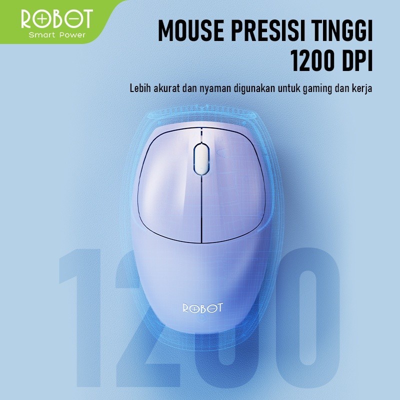 ROBOT KM3300 Premium Set Wireless Mouse &amp; Keyboard Combo Silent Click