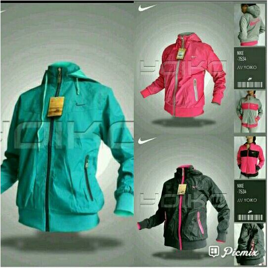 Jaket Nike Women 7534 Parasut Waterproof 2in1 Bolak Balik Import BARANG BERKUALITAS PALING KECE