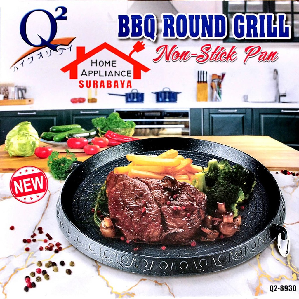 Alat Panggang Pemanggang BBQ Round Grill - Bulgogi Pan - Panggangan Bulat Q2 8930