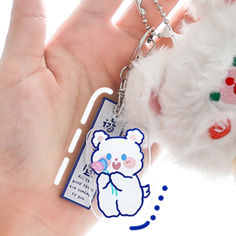 MaiMao. Cartoon Acrylic Good Luck Series Keychain Small Cute Pendant