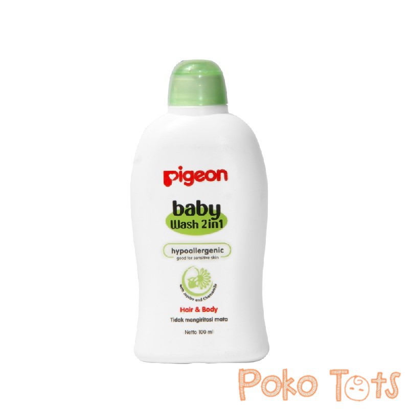 Pigeon Baby Wash 2in1 100ml Sabun Baby Anak Hair &amp; Body With Jojoba and Chamomile WHS