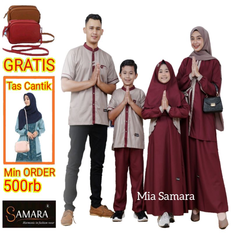 COD | Terbaru I02 Maroon Sarimbit samara seragam keluarga sarimbit lebaran couple keluarga baju kelu