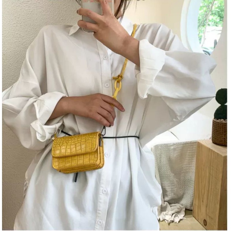 Tas Wanita Clutch mini hanin Croco