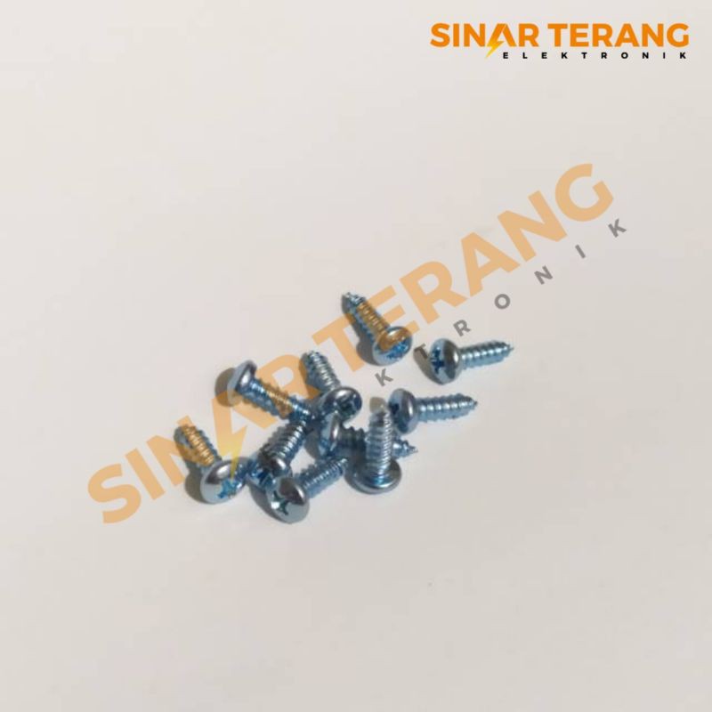 10pcs Baut sekrup 4x⅜ skrup tjp