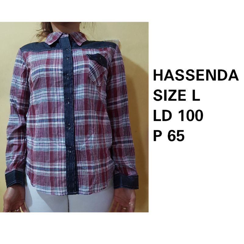 HASSENDA Atasan Kemeja wanita size L