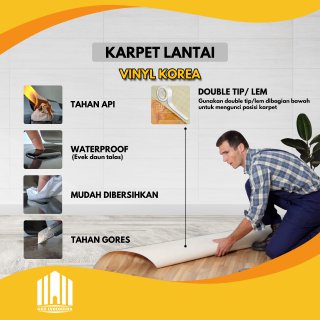 KARPET LANTAI VINYL METERAN  TEBAL IMPORT