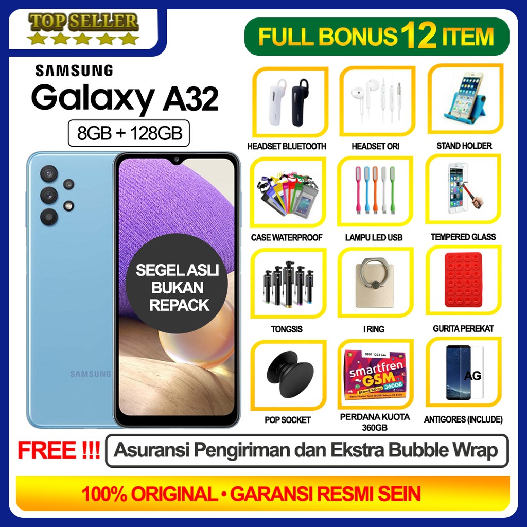 [SEGEL/NO REPACK] SAMSUNG GALAXY A32 NEW 2021 8/128 8GB 128GB 6/128 GB