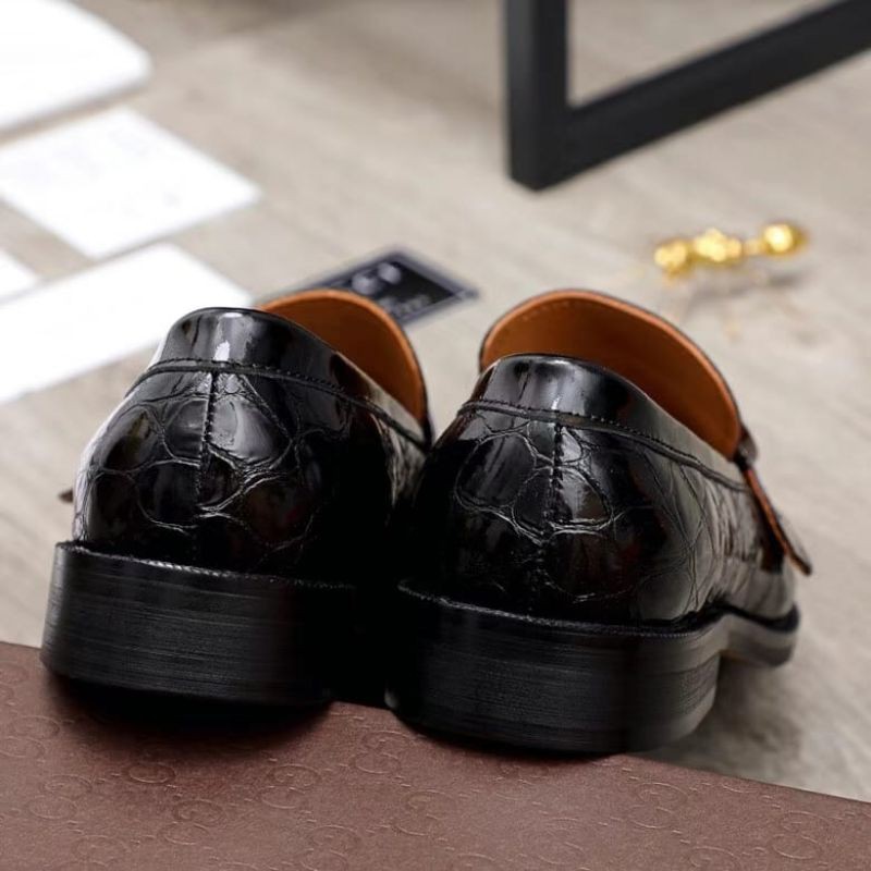 sepatu gucci pantofel mirror quality formal shoes kantor resmi  pria hitam kerja