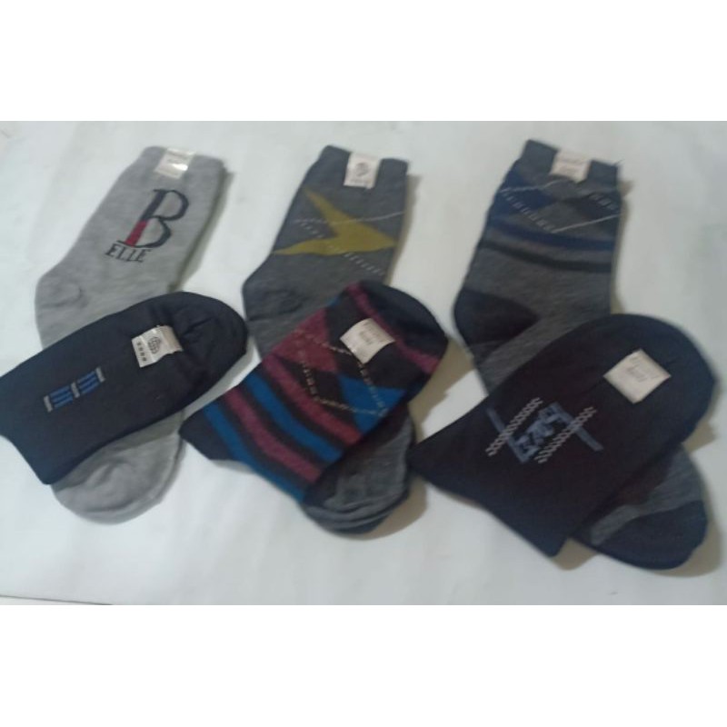 KAOS KAKI CASUAL MOTIF KAOS KAKI MENS SOCK 3/4 (Dewasa remaja)