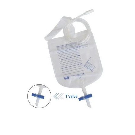 Urine Bag / Kantong Urin / UROBAG 2000 / 2 Liter T-Valve