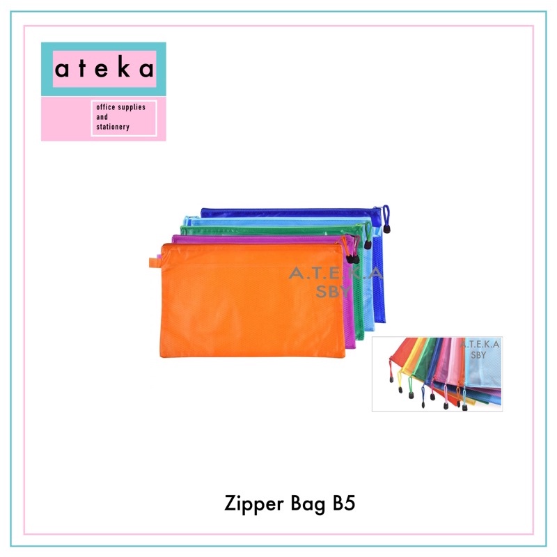 

Zipper Bag / Map Resleting Jaring Ukuran B5