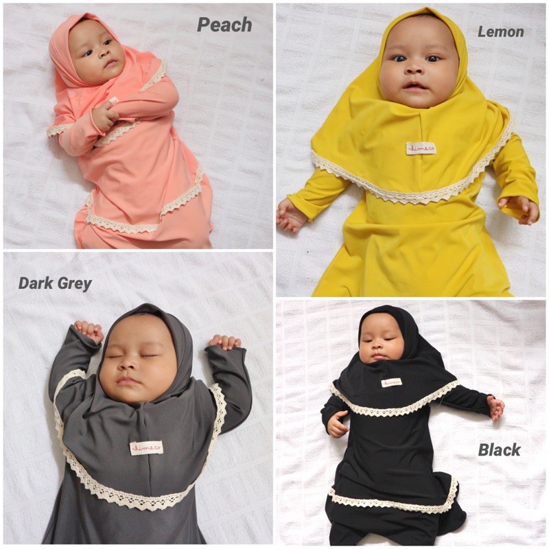 Gamis Anak Perempuan Syari set Fatimah by kime.co Pakaian Muslim Anak Perempuan