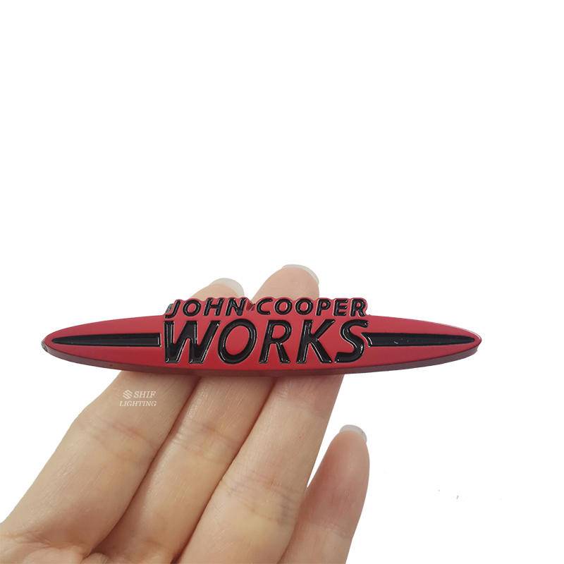 1pc Stiker Emblem Logo John Cooper Works Bahan Metal Untuk Mobil Mini Cooper