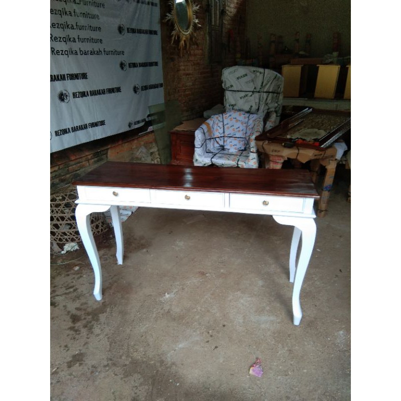 meja konsul laci rel.