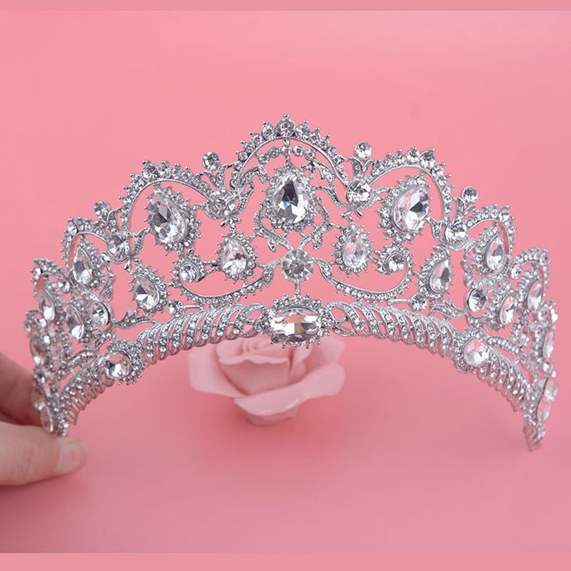 Crystal Wedding Tiara Bridal Crown Jewelry Prom Princess Queen Diadem