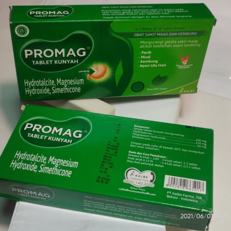 Jual PROMAG - OBAT MAAG- HARGA PER/BOX , ISI 3 BLISTER @ 10 TABLET= 30 ...