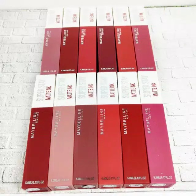 (CYBER) COD TERBARU Maybelline Lip Cream Super Stay Matte (ISI 12PCS) Tahan Lama - Ada Barcode