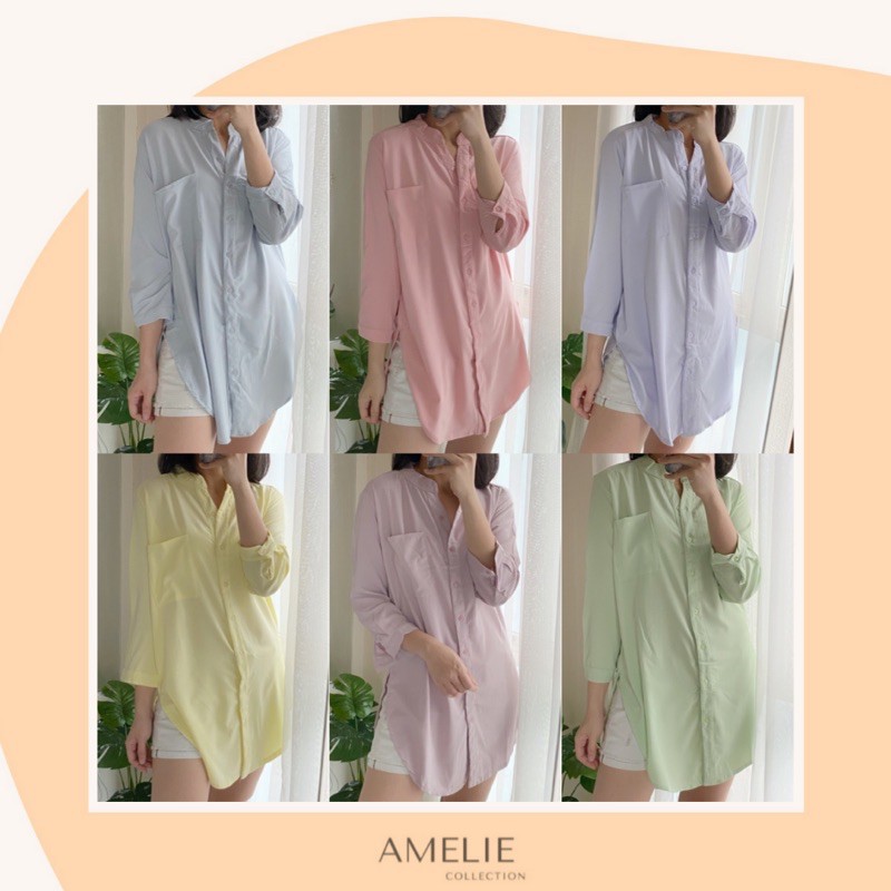 AMELIE BASIC SHIRT - atasan fit to XL