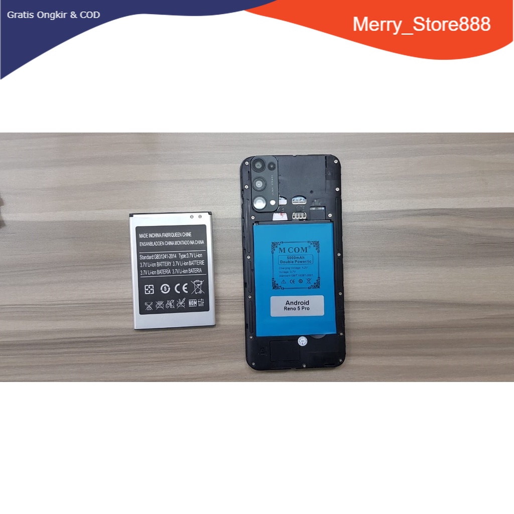 Batere Battery Batere Batre Baterai Double Power Mcom Android Rino 5 Pro