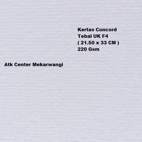 

Kertas Concord Tebal F4 220 Gsm Isi 20 Lembar / Kertas Sertifikat Ukuran F4 220 gsm Berwarna