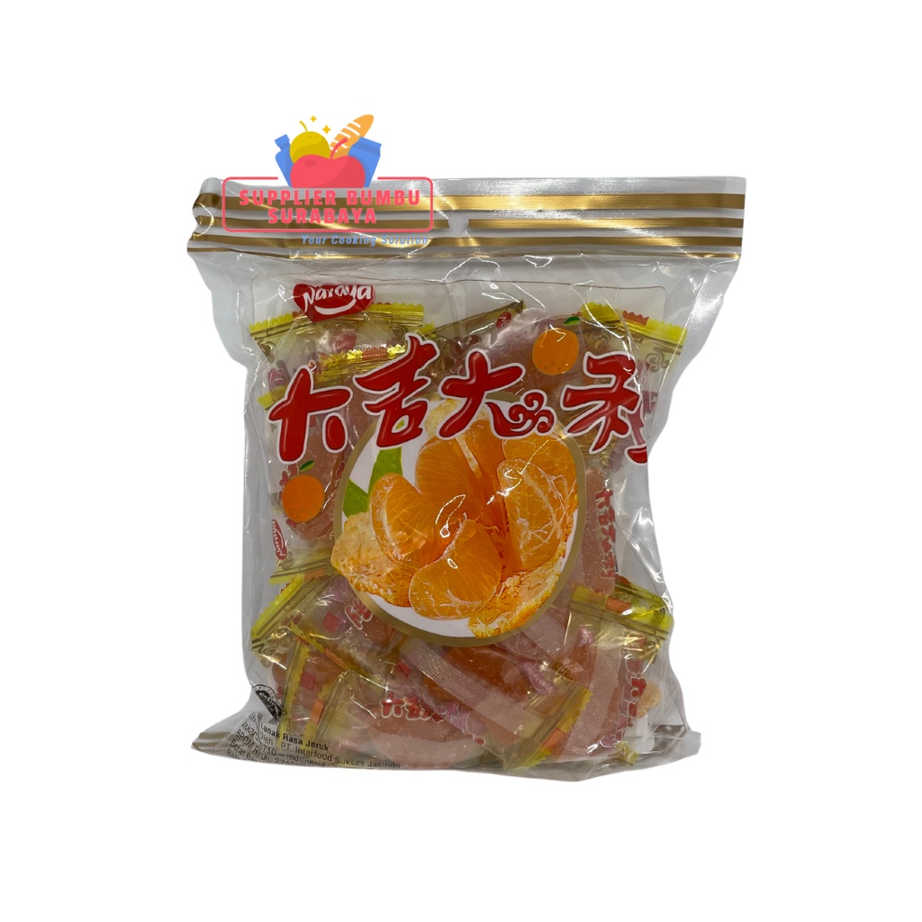 

Naraya Orange Candy Permen Jelly Rasa Jeruk Mandarin 500g