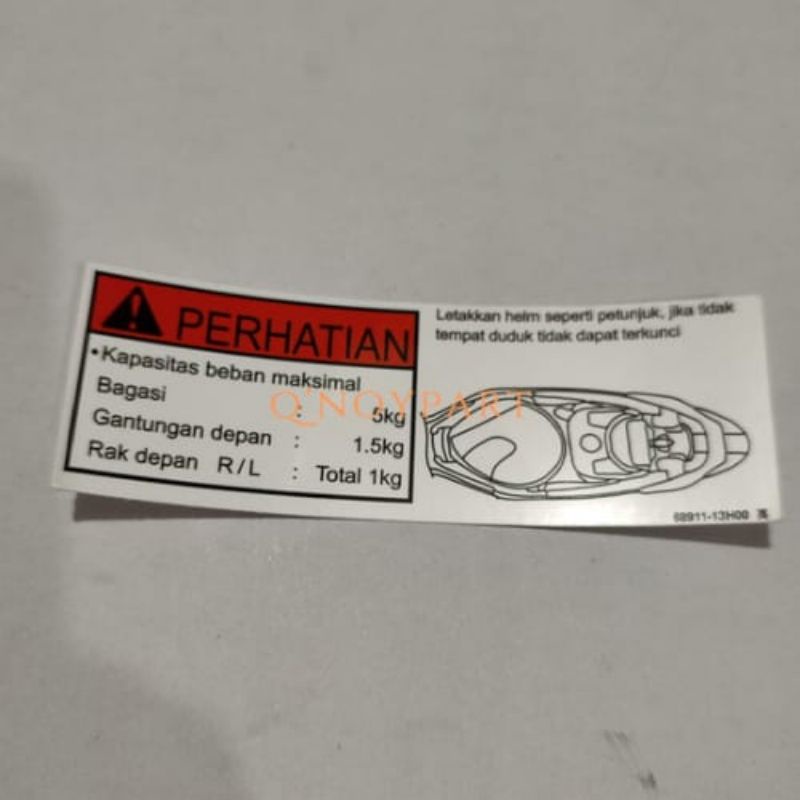 stiker sticker label warning peringatan all motor suzuki