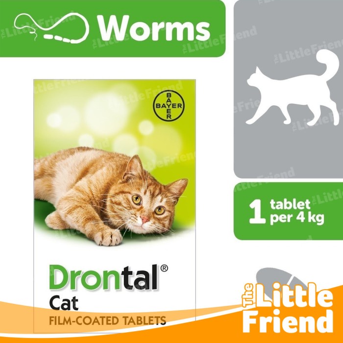 Obat Cacing Kucing DRONTAL CAT Asli Original 100% per TABLET