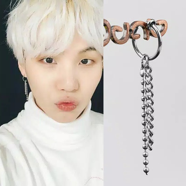 EE0546 - Anting JEPIT Tanpa Tindik Pria Wanita Kpop Korea BTS EXO GOT7