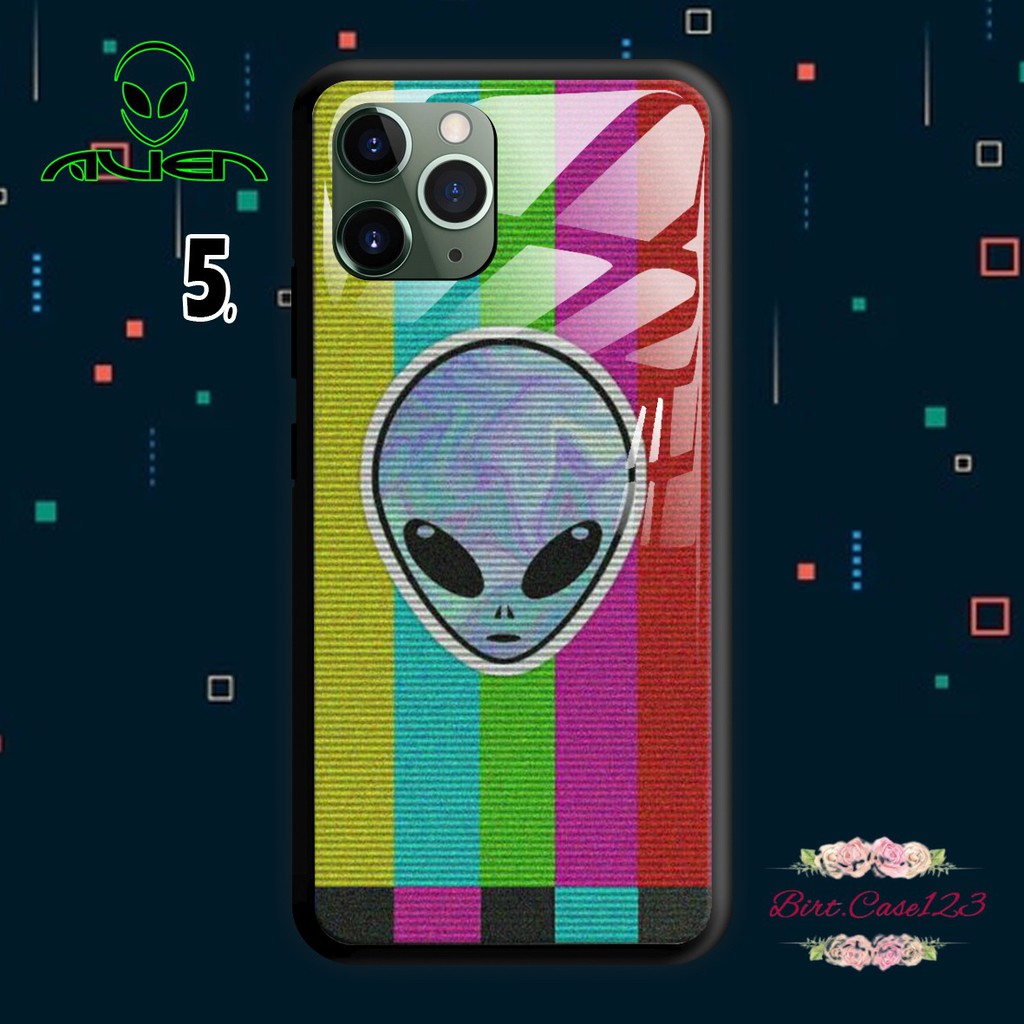 Softcase Back Case Glass Kaca ALIEN Xiaomi Redmi 7 8a 8 9 9a 9c Pocophone F1 M2 X3 BC4727