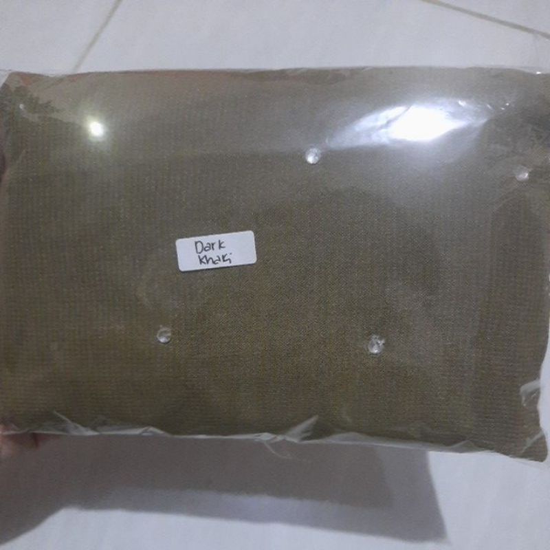 HIJAB SEGIEMPAT SWAROSKI 1KG MUAT 11 PCS-Dark khaki