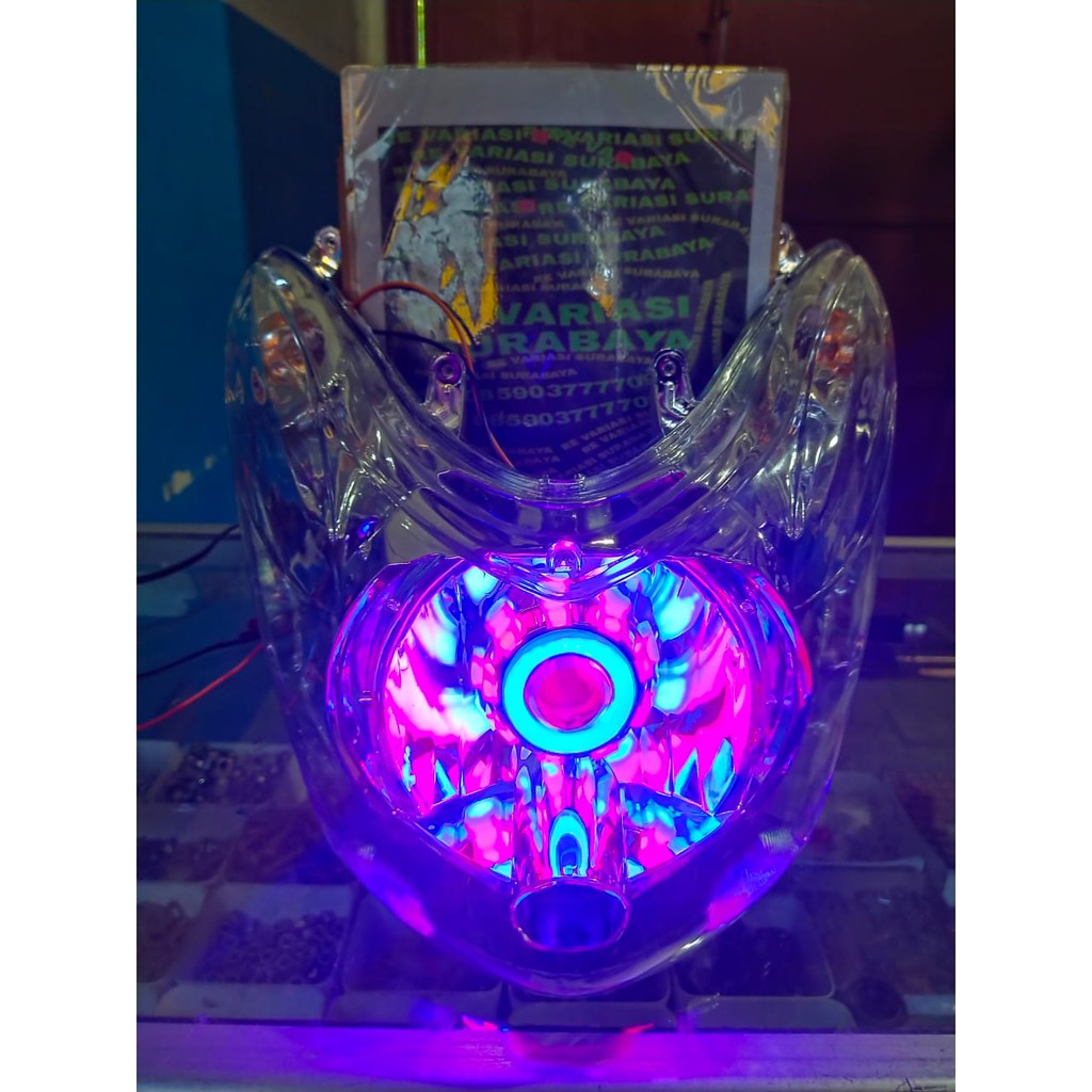 lampu depan mio soul pakai projie