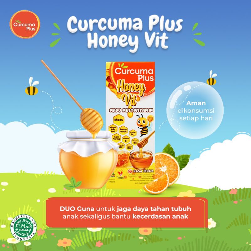 CURCUMA PLUS HONEY VIT RASA JERUK 100 ML - ED 01/2025