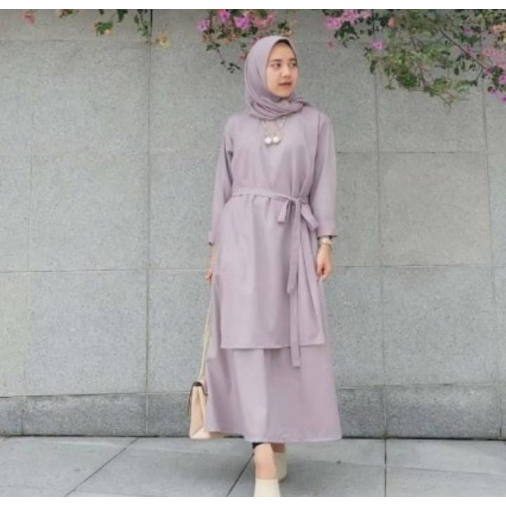 Tunik Blouse Lengan Panjang Warna lengkap  - Atasan Tunik Rina model kekinian  - Tunik Wanita Bahan 