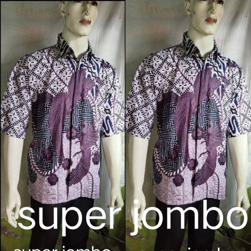 BAJU BATIK PRIA  lengan pendek ukuran jombo M..L. XL. XXL XXXL 4XL 5XL ,,,_10xL