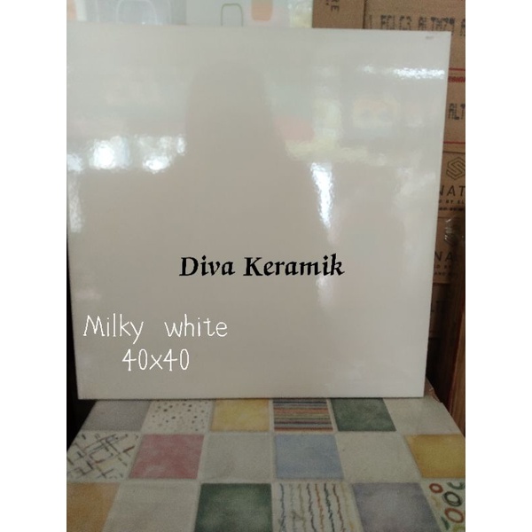 KERAMIK LANTAI KOBIN SERIES BIRKIN PINK, GLOSSY BLACK, BROOKLYN GREY/BEIGE, WHITE 4000 40x40