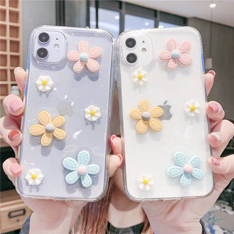 Flower 3D Case ins style For IPHONE 6 6S 6SP 7 7PLUS 8 PLUS X XR XS MAX 11 11PRO MAX 12 MINI 12 PRO MAX 13 MINI 13 PRO MAX 14 PRO MAX 15 PRO MAX