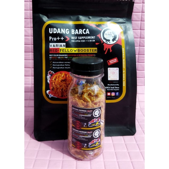 El Barca  Udang Kering Pro++  red &amp; yelow repack mini