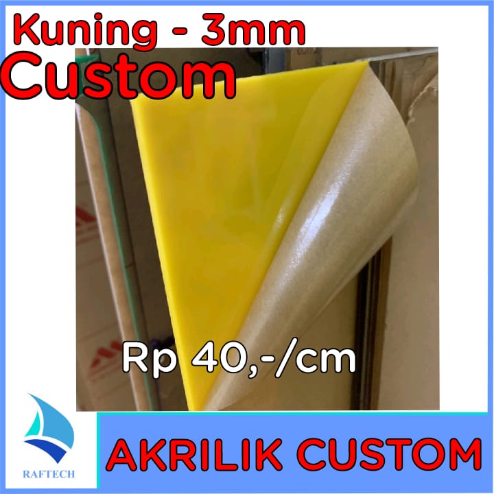 Akrilik Custom 3mm Kuning Laser Cutting Potong Marga Cipta