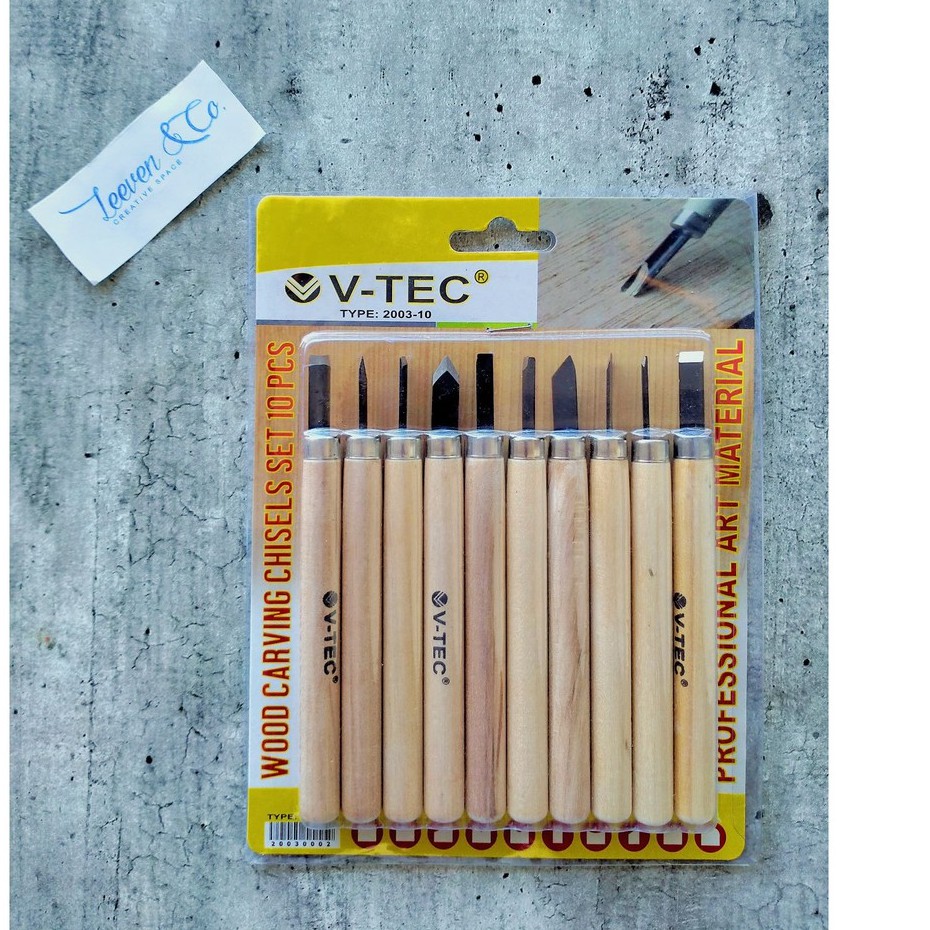 

V-TEC WOOD CARVING CHISELS (PISAU UKIR) 2003-10 (10 PCS)