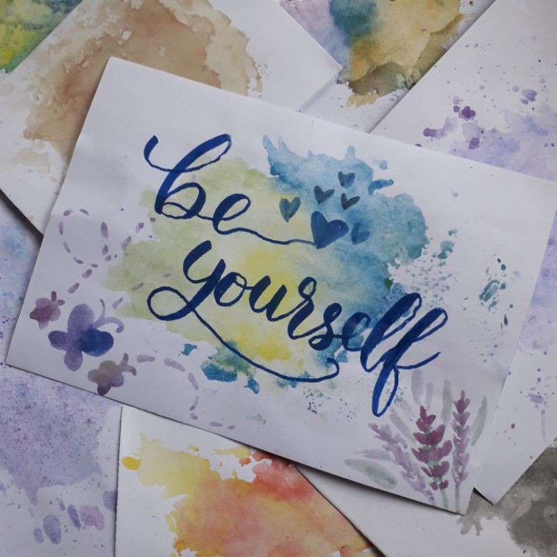 

lettering splash color